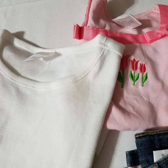 Gymboree Outlet size 3 NWT 2 shirts 1 shorts. White shirt Faint spot untreated. - Picture 8 of 8